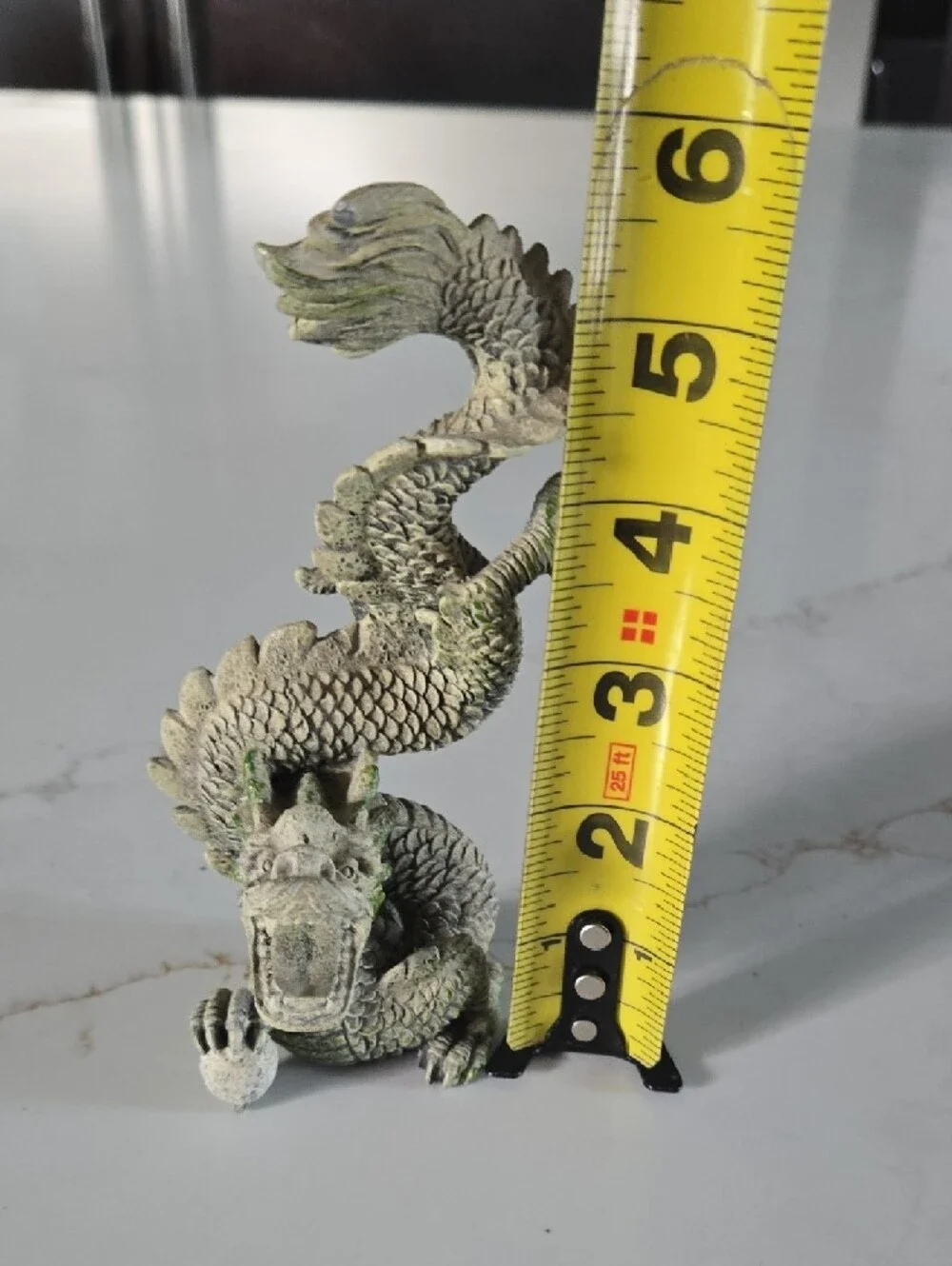 Source Unknown Dragon Terrarium Ornament - Beige with Green Accents